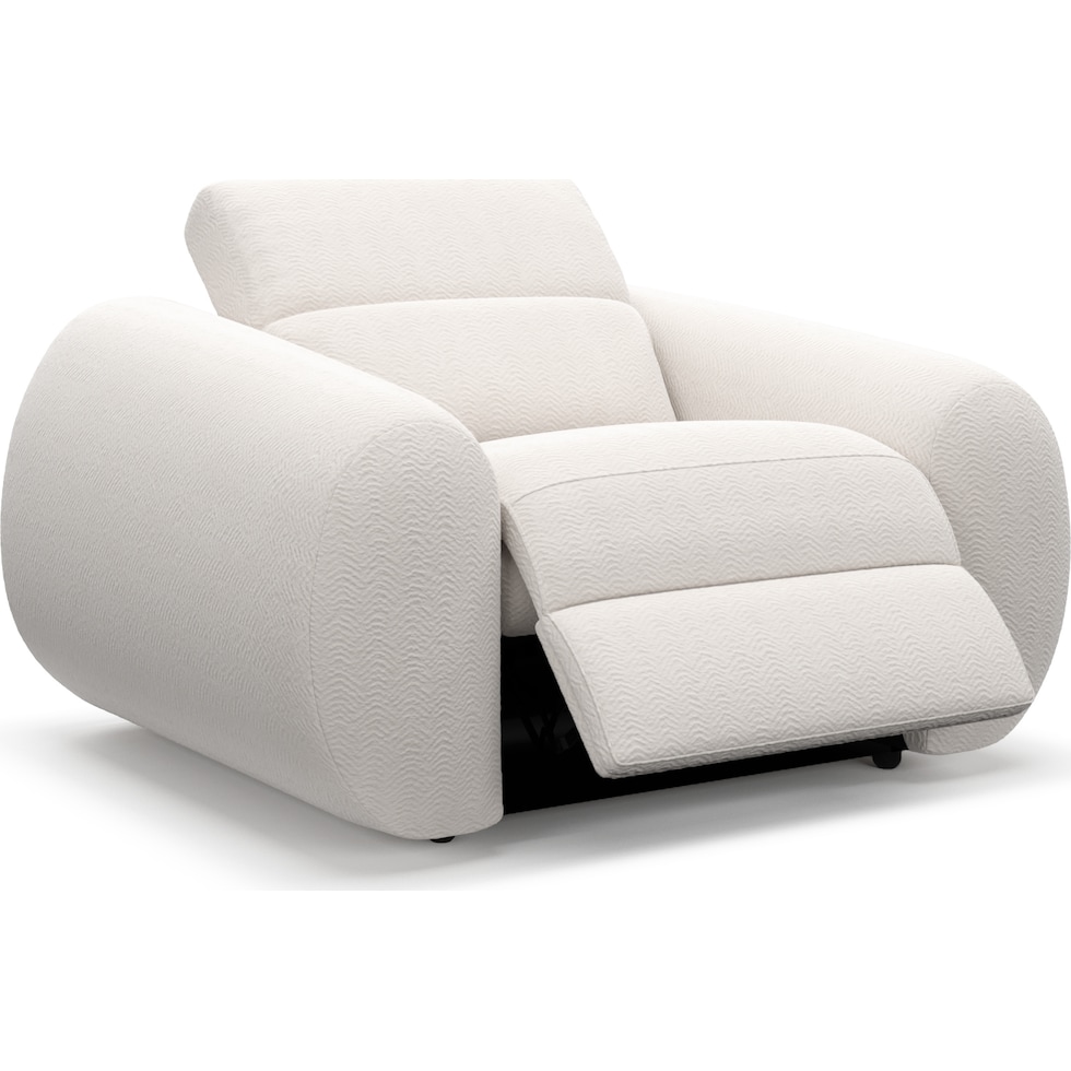 aura white recliner   