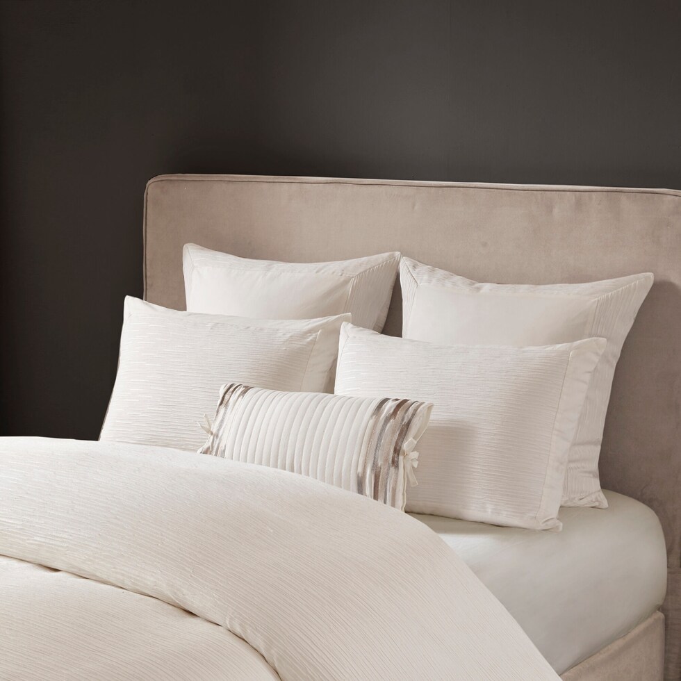 aurelia white king bedding set   