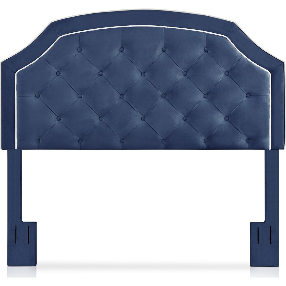 aurora blue full queen headboard   