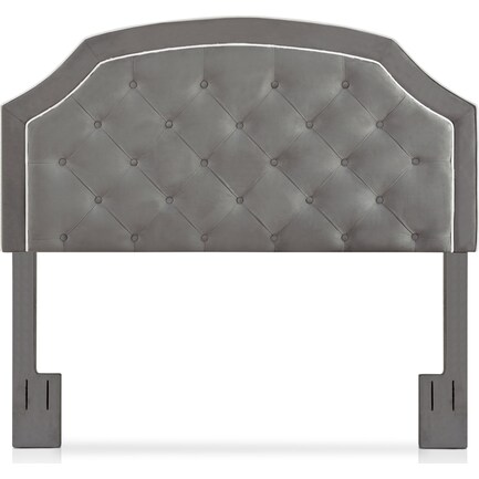 Aurora Full/Queen Upholstered Headboard - Charcoal Gray