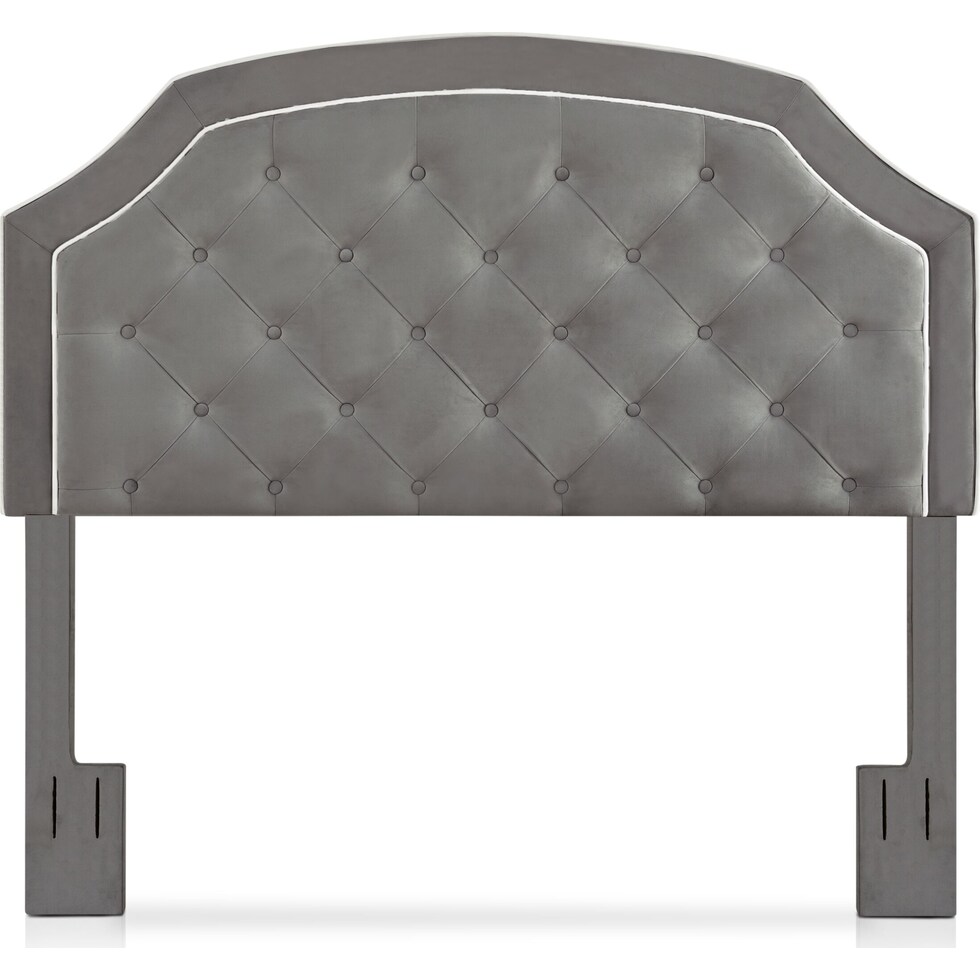 aurora gray full queen headboard   