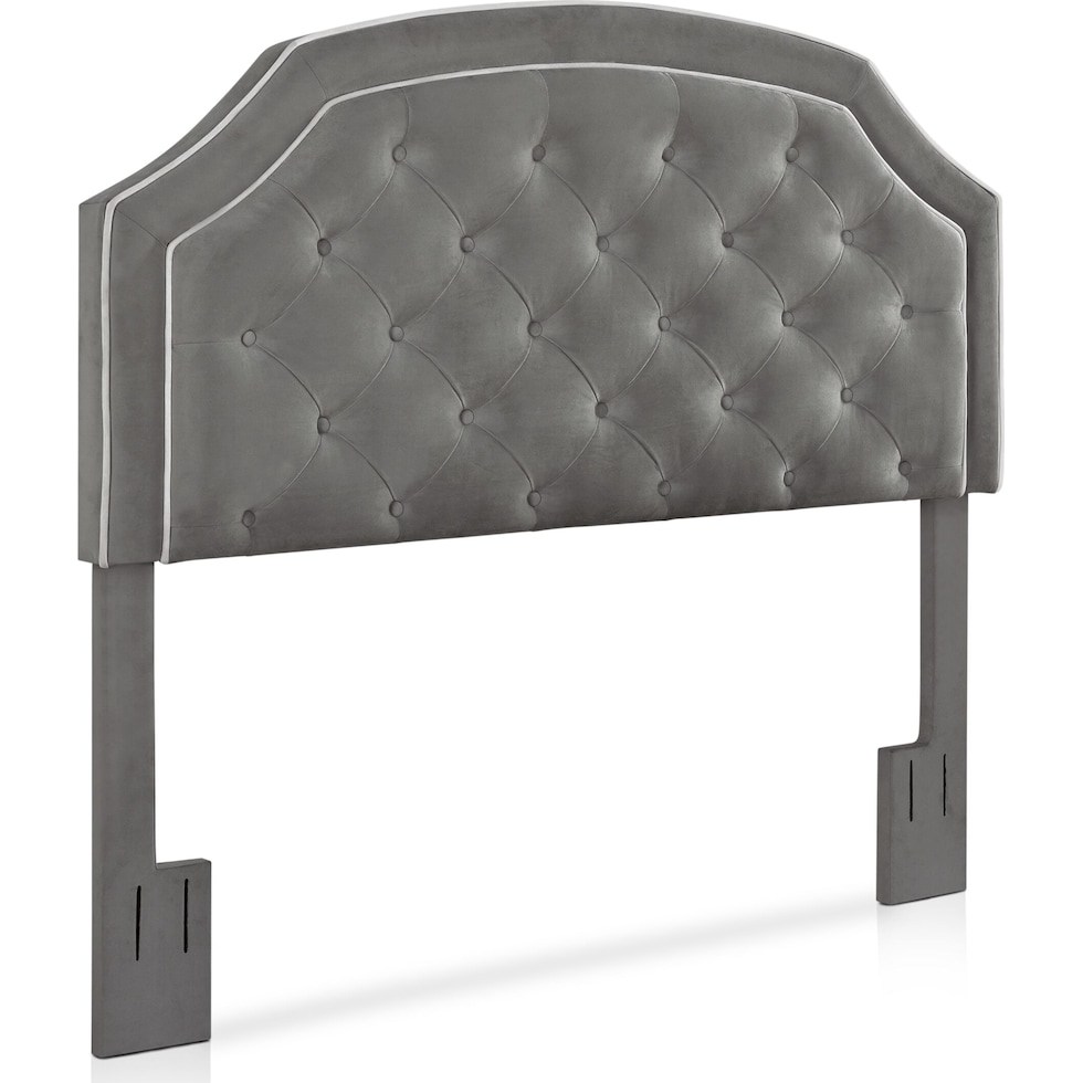 aurora gray full queen headboard   