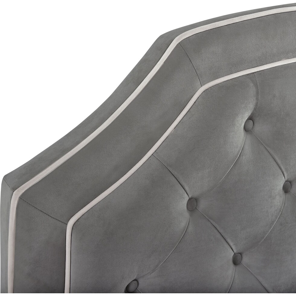 aurora gray full queen headboard   