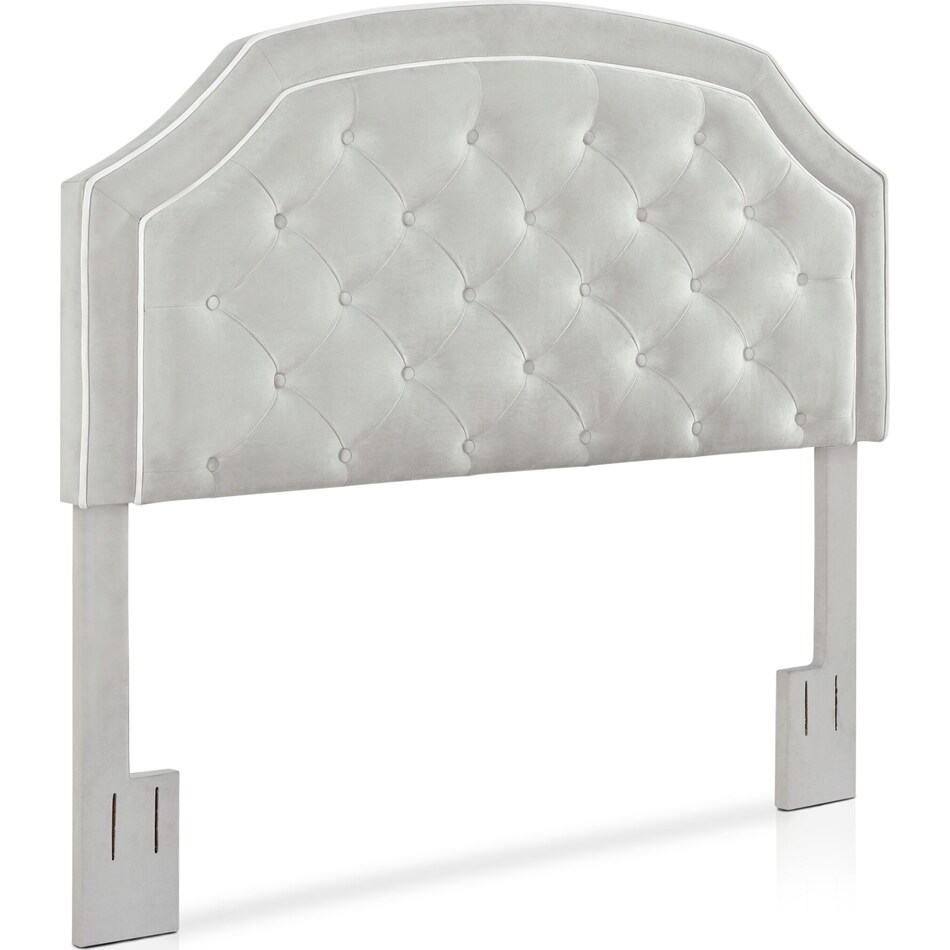 Aurora King Upholstered Headboard Light Gray American Signature Furniture