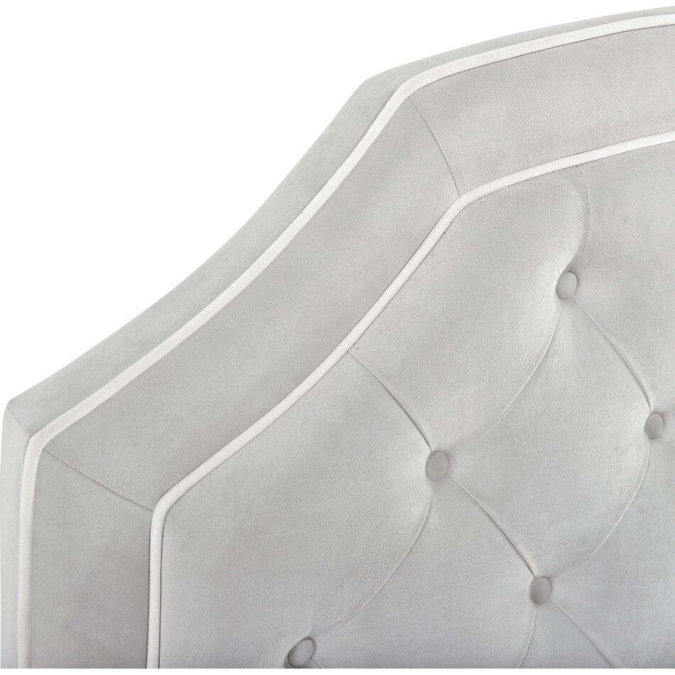 Aurora King Upholstered Headboard Light Gray American Signature Furniture