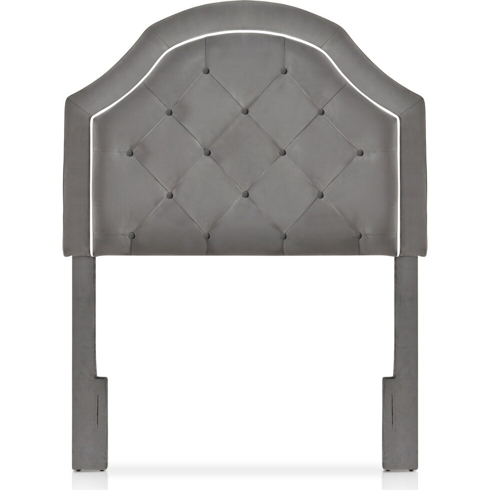 aurora gray twin headboard   