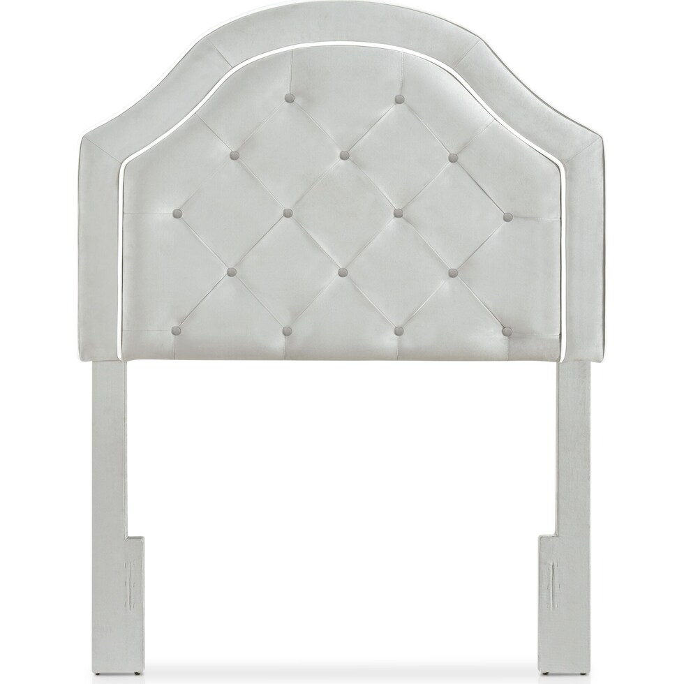 aurora gray twin headboard   