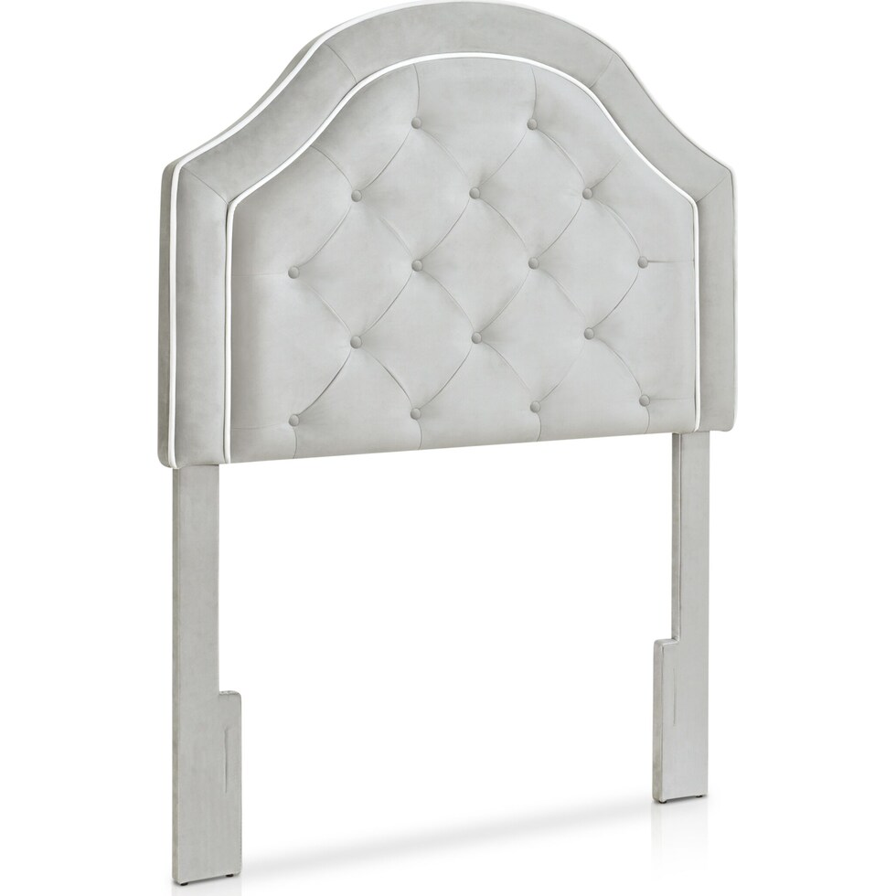 aurora gray twin headboard   