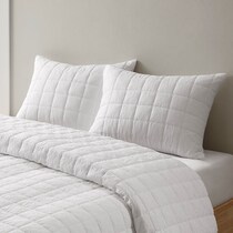 aurora white full queen bedding set   