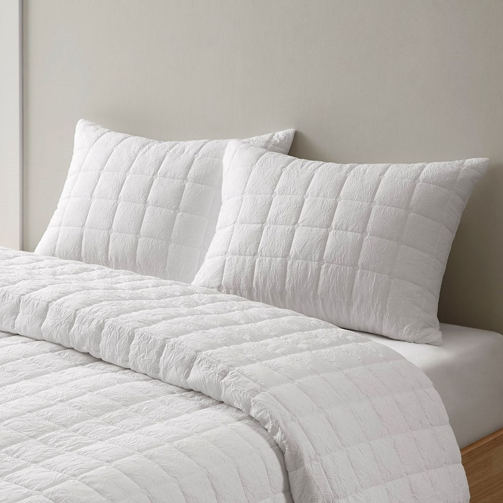 aurora white full queen bedding set   