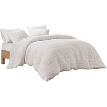 aurora white full queen bedding set   