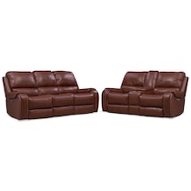 austin dark brown  pc power reclining living room   