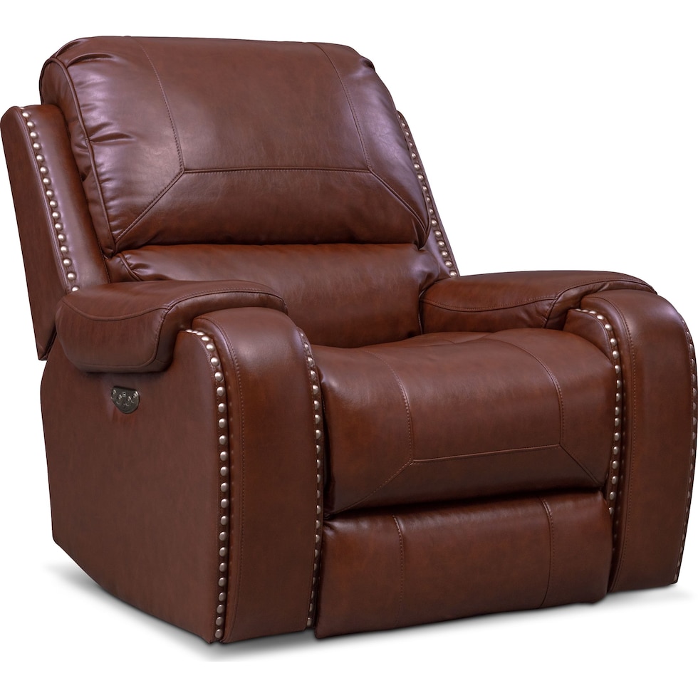 austin dark brown power recliner   