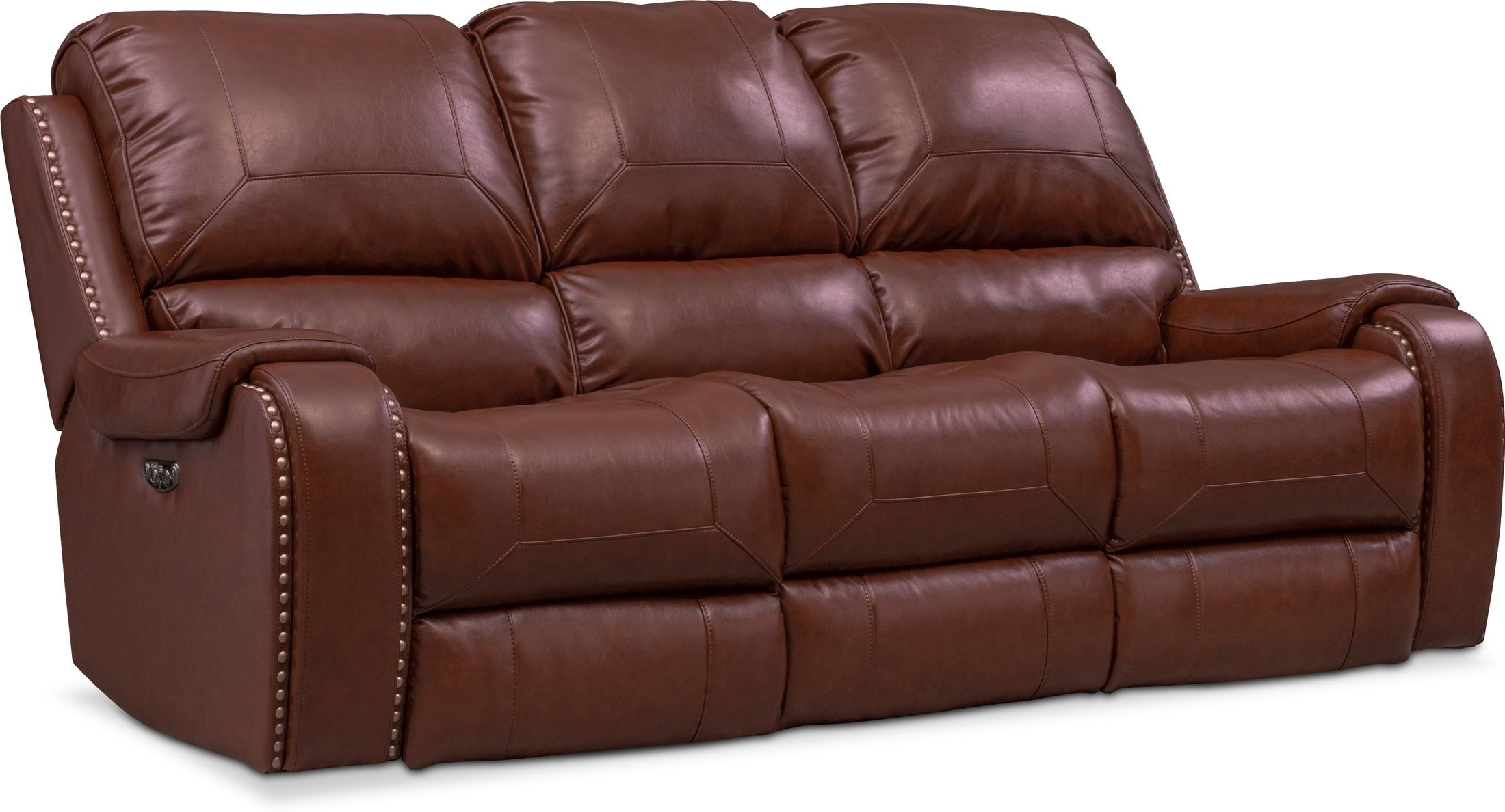 brown reclining sofa