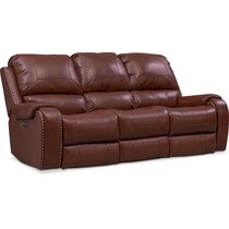 austin dark brown power reclining sofa   