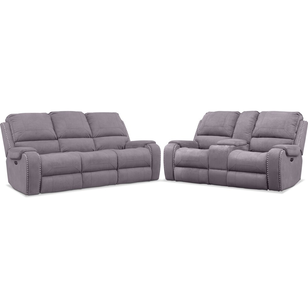 austin gray  pc power reclining living room   