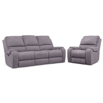 austin gray  pc power reclining living room   