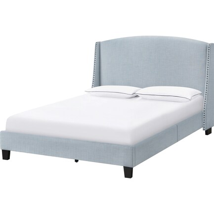 Autumn Queen Upholstered Bed - Light Blue