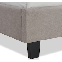 autumn gray queen upholstered bed   