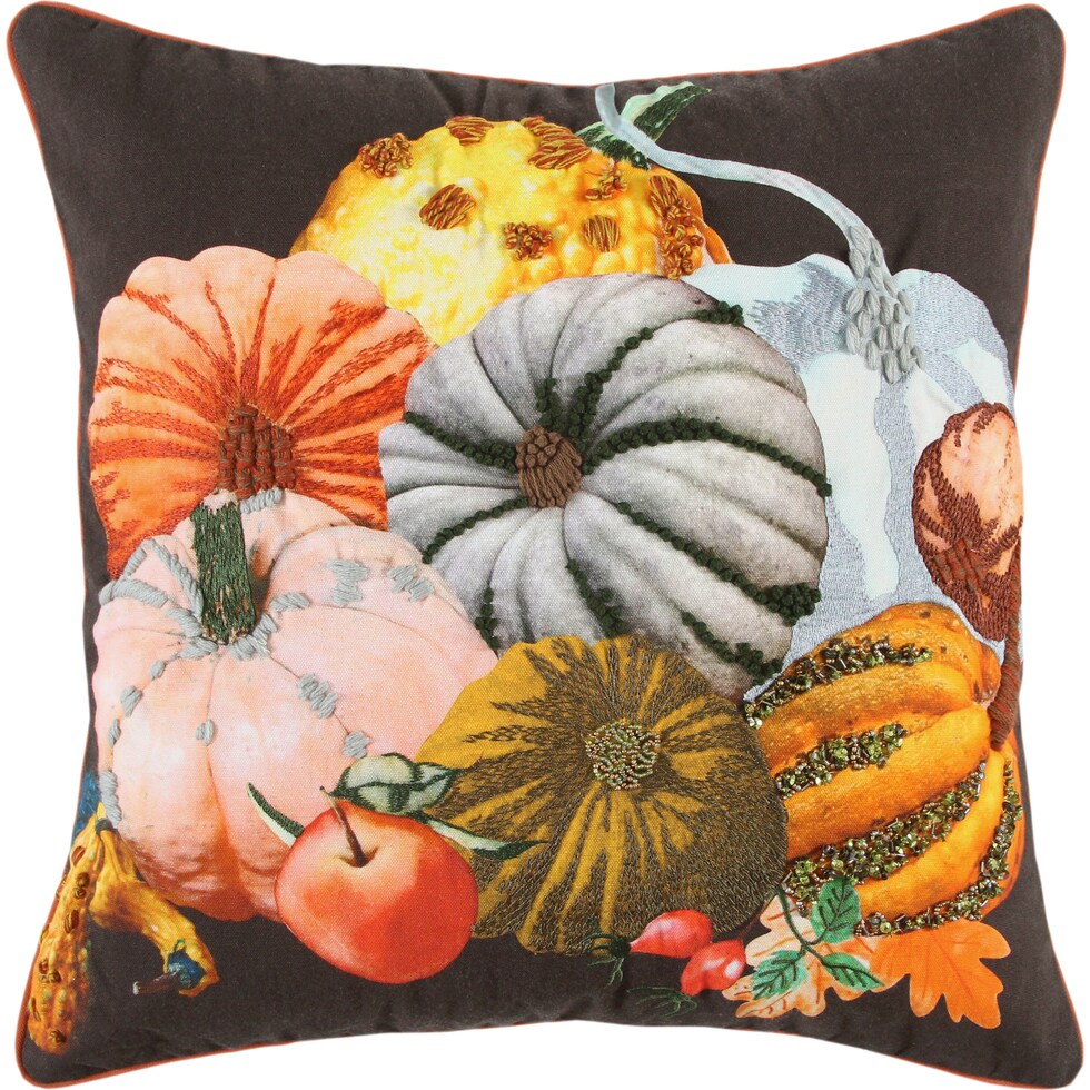 autumnal brown accent pillow   