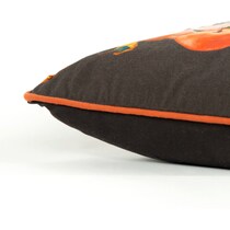 autumnal brown accent pillow   