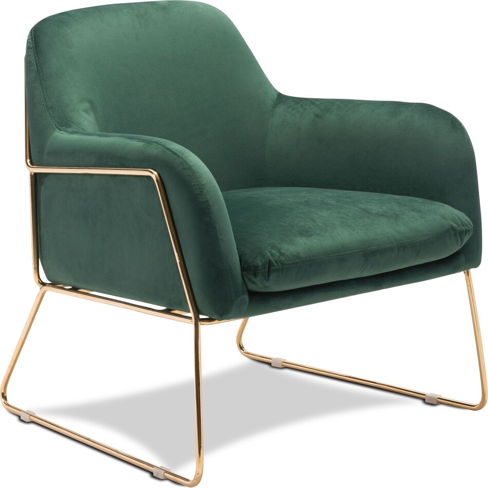 ava green accent chair   