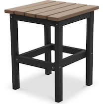 avail outdoor black wood outdoor end table   