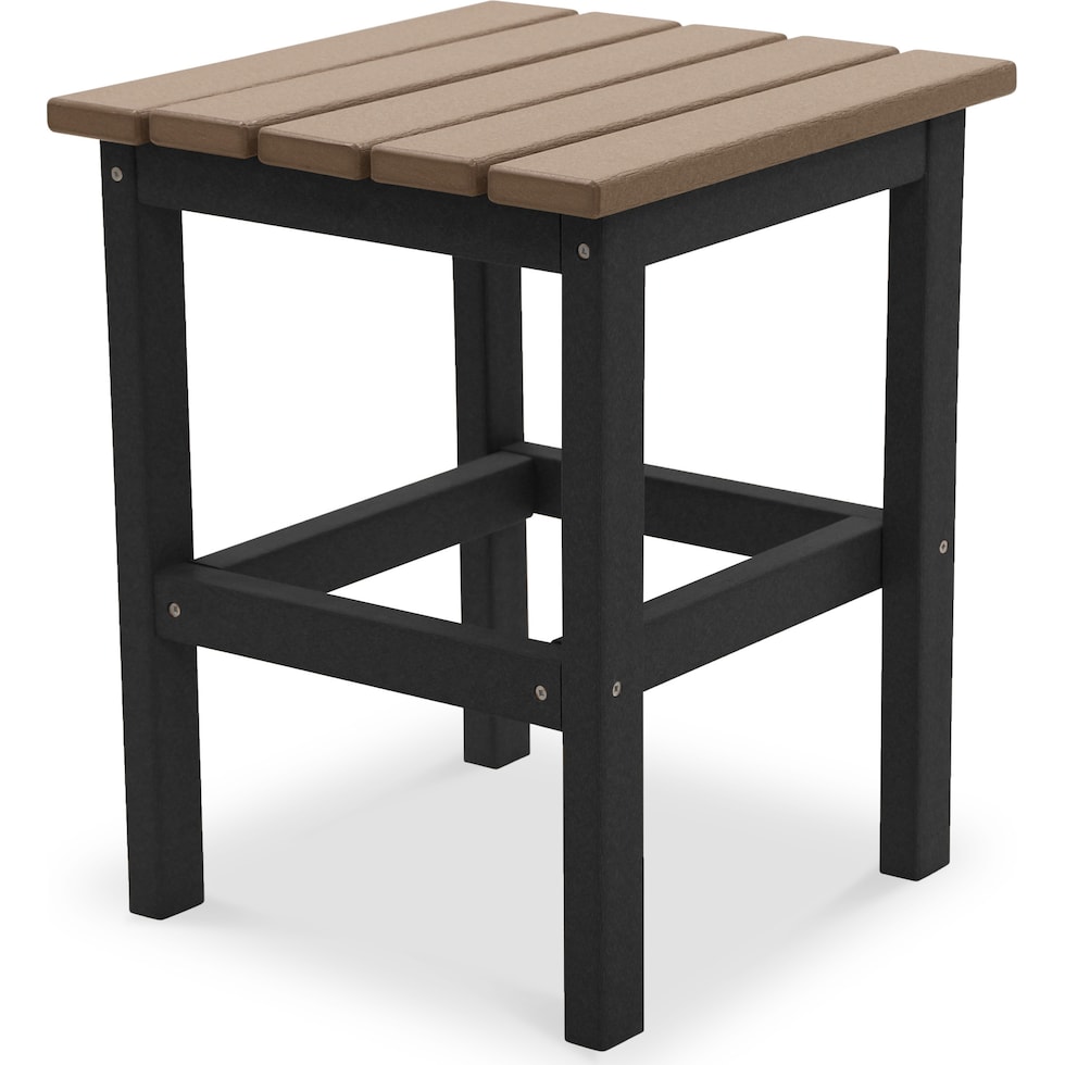 avail outdoor black wood outdoor end table   