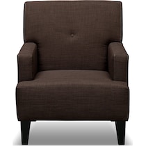 avalon dark brown accent chair   