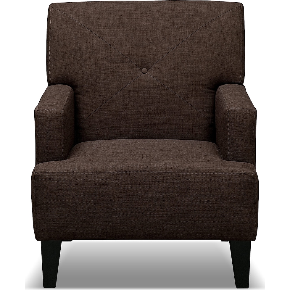 avalon dark brown accent chair   