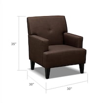 avalon dark brown accent chair   
