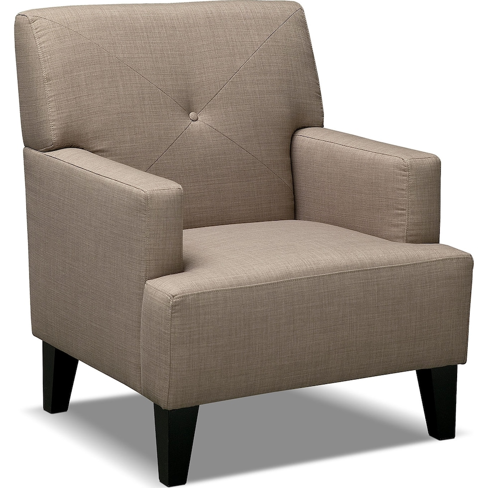 avalon light brown accent chair   