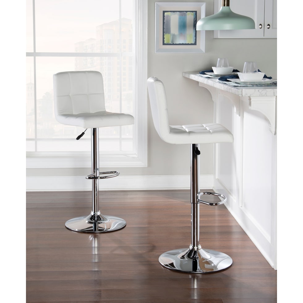 avani white bar stool   