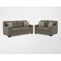 avelton dark brown  pc living room   