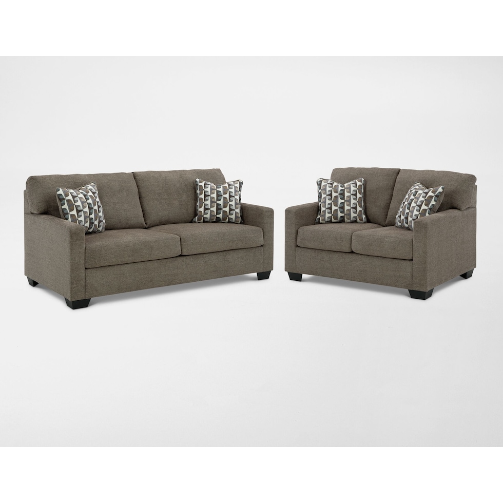 avelton dark brown  pc living room   