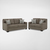 avelton dark brown  pc living room   