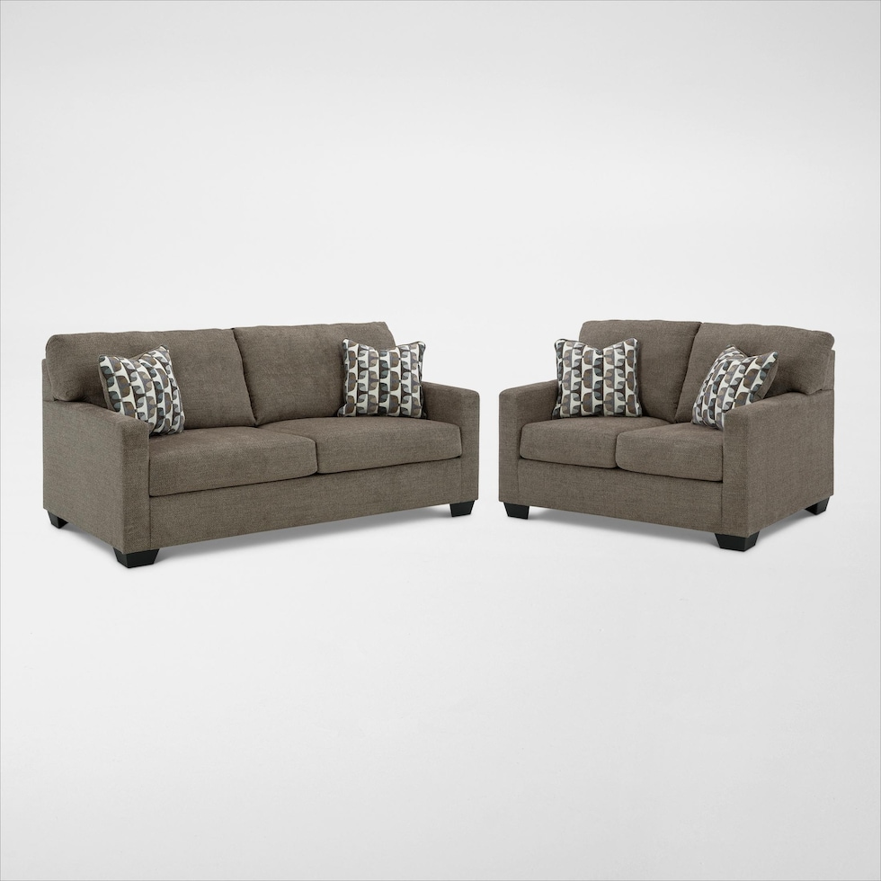 avelton dark brown  pc living room   