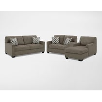 avelton dark brown  pc living room   