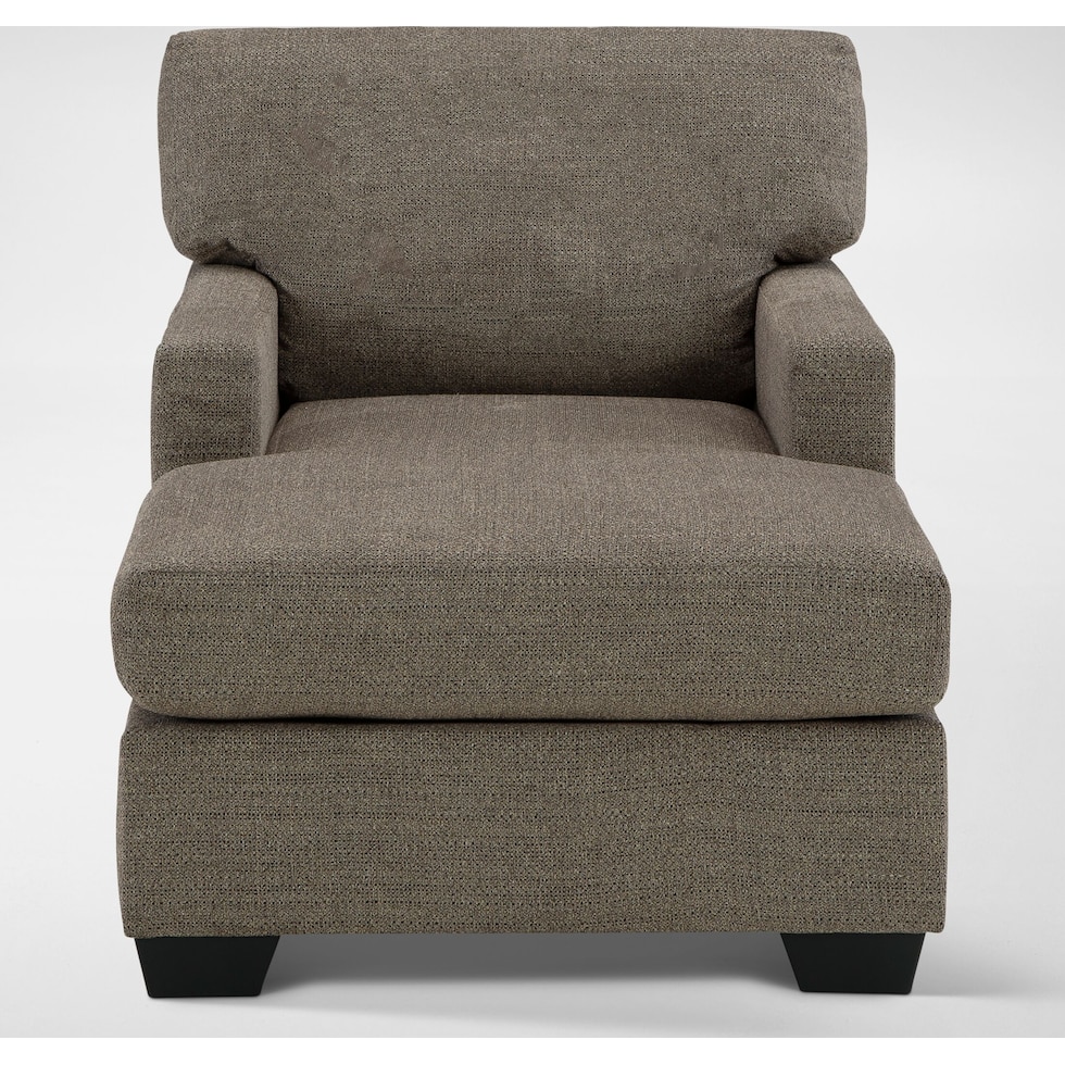 avelton dark brown chaise   