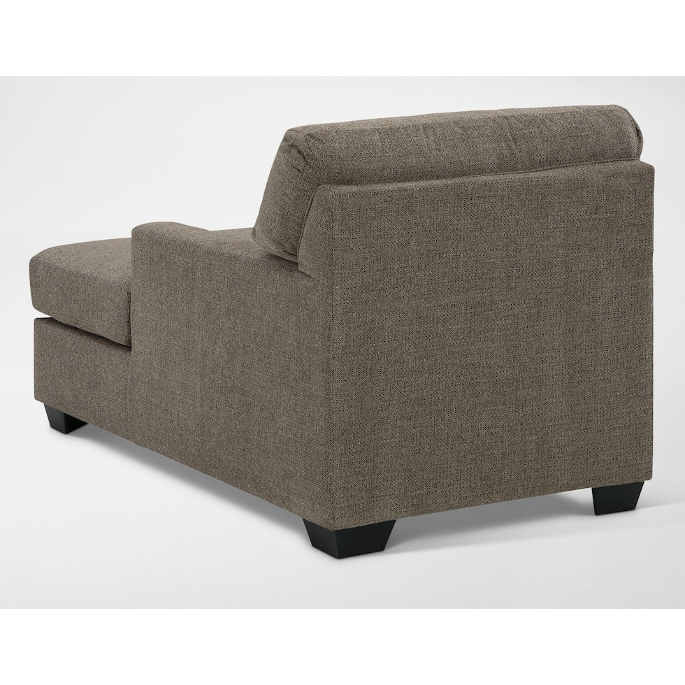 avelton dark brown chaise   