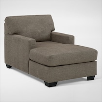 avelton dark brown chaise   