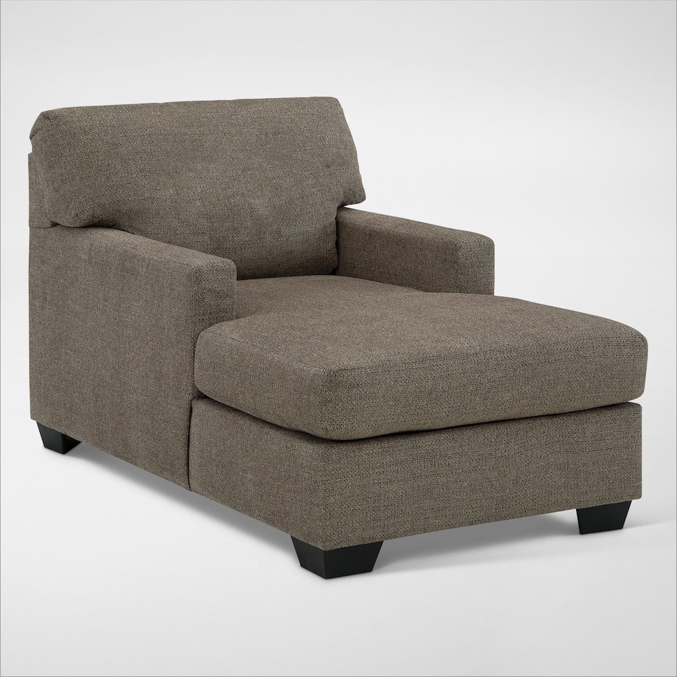 avelton dark brown chaise   