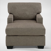 avelton dark brown chaise   
