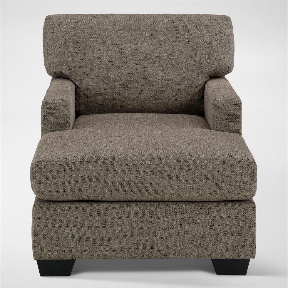 avelton dark brown chaise   