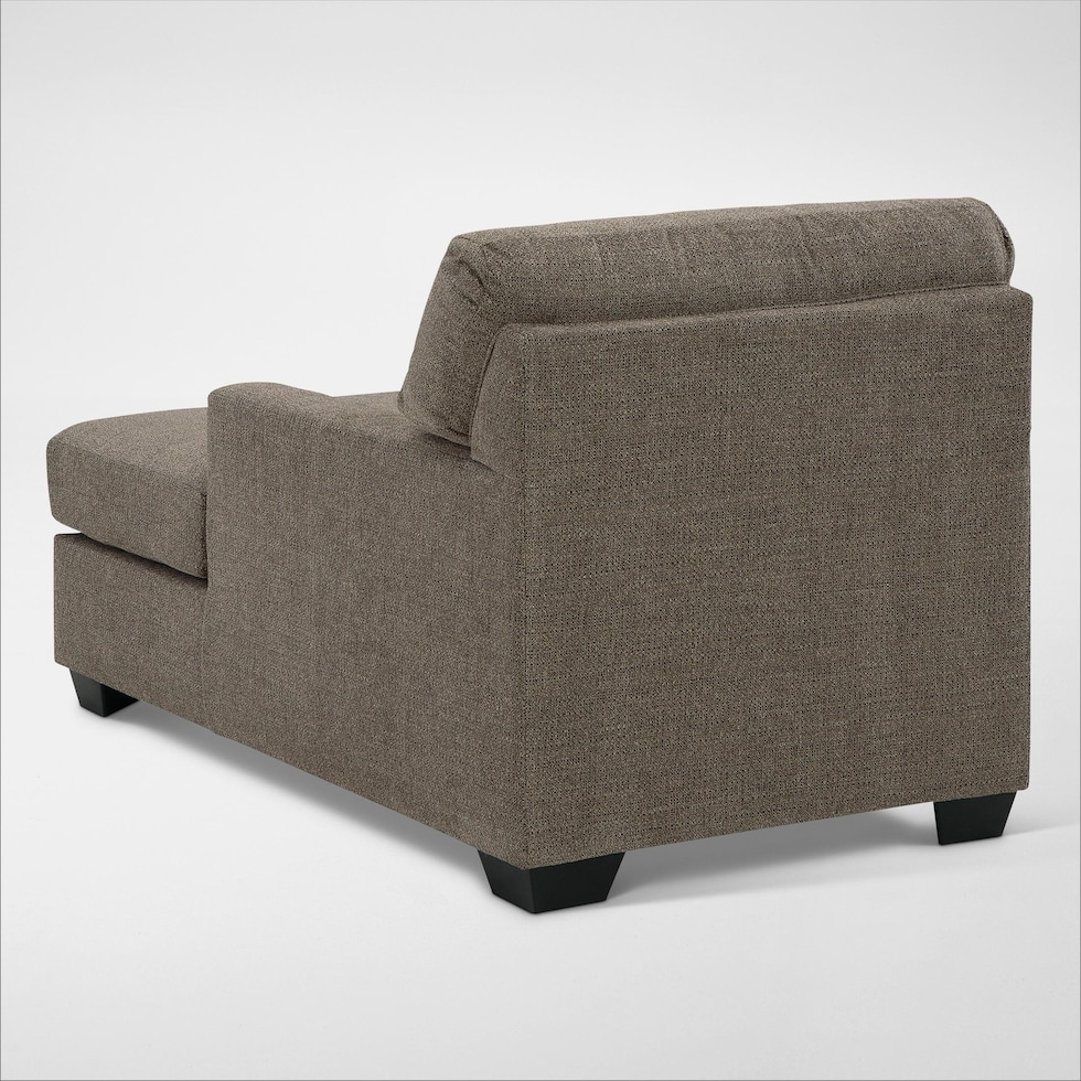 avelton dark brown chaise   