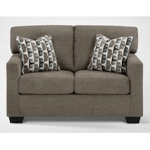 avelton dark brown loveseat   