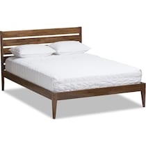 averie dark brown queen bed   