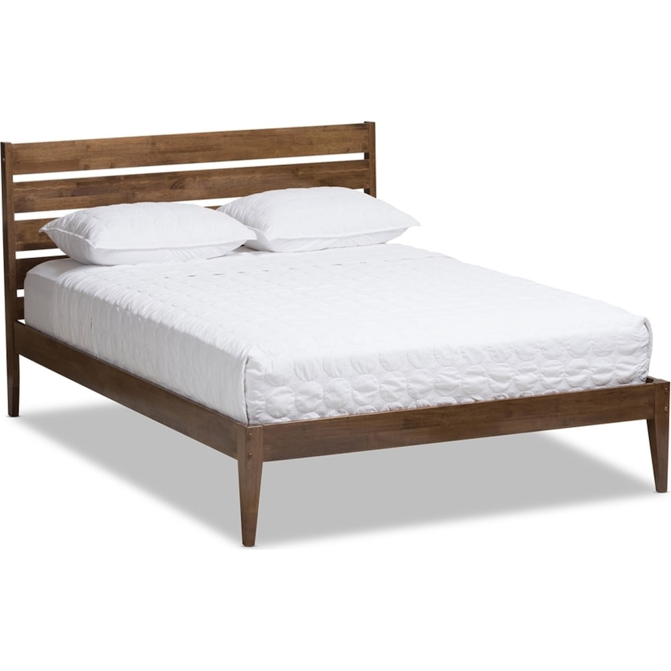 averie dark brown queen bed   