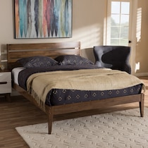 averie dark brown queen bed   