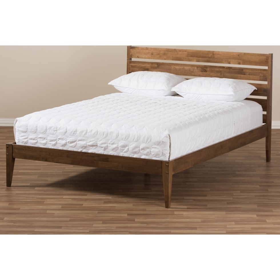 averie dark brown queen bed   